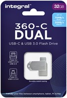 USB-stick Integral 3.0 USB-360-C Dual 32GB 1 Stuk-3