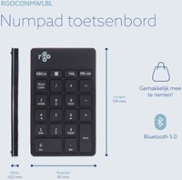 Toetsenbord R-Go Ergonomisch Numpad Break Wireless 1 Stuk-2