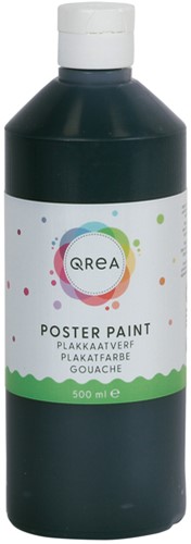 Plakkaatverf Qrea zwart 500ml 500 Milliliter