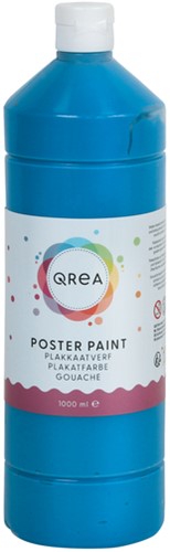 Plakkaatverf Qrea blauw 1000ml 1000 Milliliter