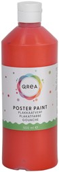 Plakkaatverf Qrea lichtrood 500ml 500 Milliliter