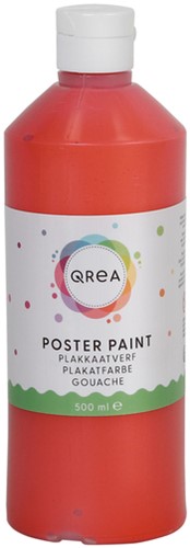 Plakkaatverf Qrea lichtrood 500ml 500 Milliliter