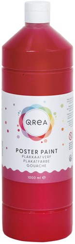 Plakkaatverf Qrea rood 1000ml 1000 Milliliter
