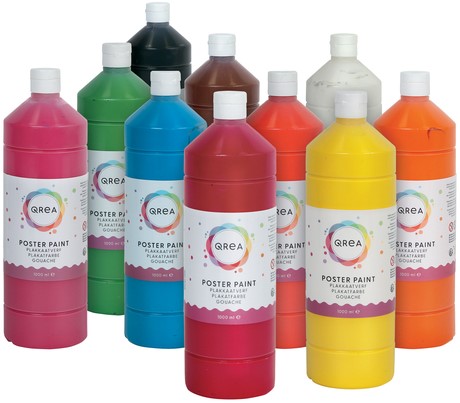 Plakkaatverf Qrea oranje 1000ml 1000 Milliliter-3
