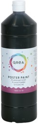Plakkaatverf Qrea zwart 1000ml 1000 Milliliter