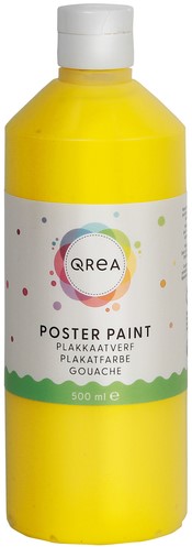 Plakkaatverf Qrea geel 500ml 500 Milliliter