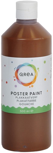 Plakkaatverf Qrea donkerbruin 500ml 500 Milliliter