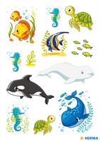 Décor sticker Walvissen en zeedieren 3 Vel-2
