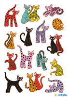 Décor sticker abstracte katten 3 Vel-2