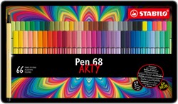 Viltstift STABILO Pen 68/66 Arty M 66st assorti 66 Stuk
