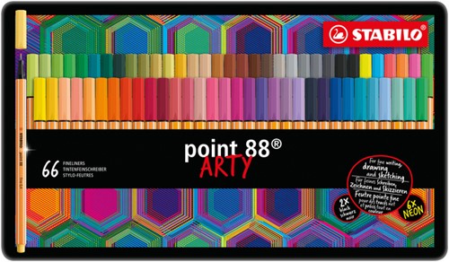 Fineliner STABILO point 88/66 Arty F assorti 66 Stuk