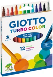 Viltstift Giotto Turbo Color 12 kleuren 12 Stuk