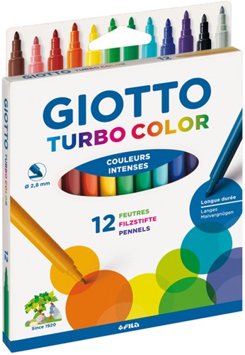 Viltstift Giotto Turbo Color 12 kleuren 12 Stuk