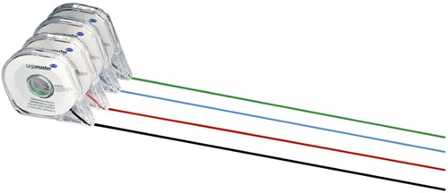 Planbord verdeeltape Legamaster 1.0mmx16m zwart 16 Meter-2