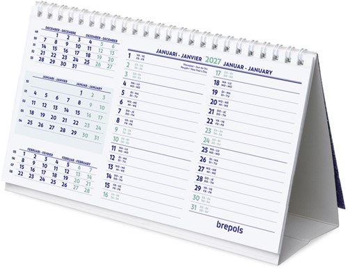 Bureaumaandkalender 2027 Brepols 210x125mm 1 Stuk