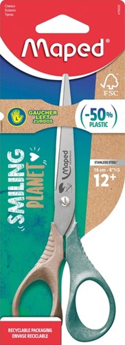 Schaar Maped Smiling Planet 16cm links 1 Stuk