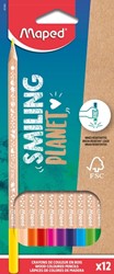 Kleurpotlood Maped Smiling Planet 12 kleuren 12 Stuk