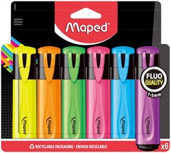 Markeerstift Maped set à 6 standaard kleuren 6 Stuk
