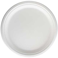 Bord IEZZY Ø260mm suikerriet wit 50st wit 50 Stuk