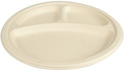 Bord IEZZY 260mm 3v suikerriet pfas-vrij naturel 50 Stuk