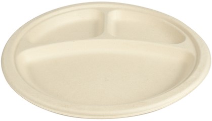 Bord IEZZY 260mm 3v suikerriet pfas-vrij naturel 50 Stuk