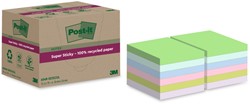 Memoblok Post-it 654 RSS12COL 76x76mm recy colour 12 Stuk