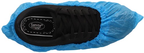 Schoenovertrek CMT 70mu geruwd mt 36-46 CPE blauw 50 Stuk-2