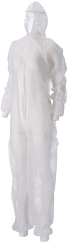 Overall CMT XXL non-woven ritssluiting PP wit 50 Stuk-2