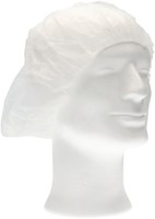 Haarnet CMT bouffant non-woven M 50cm PP wit 100 Stuk-2