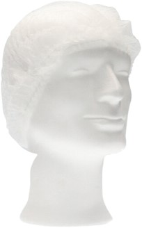Haarnet CMT clip non-woven L 53cm PP wit 100 Stuk-3