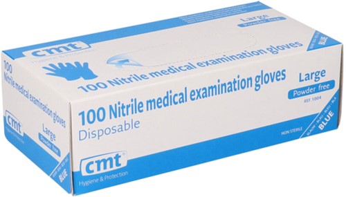 Handschoen CMT L nitril blauw 100 Stuk