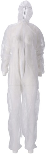 Overall CMT L non-woven ritssluiting PP wit 50 Stuk
