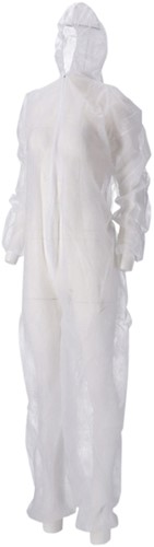 Overall CMT L non-woven ritssluiting PP wit 50 Stuk-2