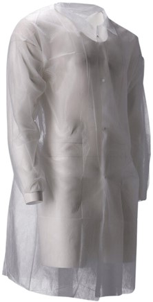 Bezoekersjas CMT L non-woven drukknopen 104cm wt 100 Stuk-2