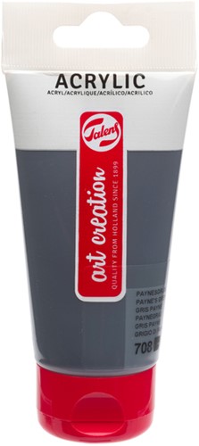 Acrylverf TAC 708 paynesgrijs tube 75ml 75 Milliliter