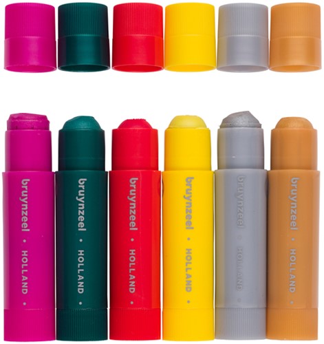 Verfstiften Bruynzeel Kids set 6 metallickleuren 6 Stuk-1