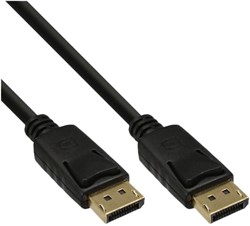 KABEL INLINE DISPLAYPT 4K60HZ M/M 3 METER ZWART 1 Stuk