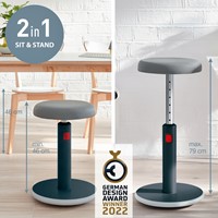 Actieve zit-sta kruk Leitz Ergo Cosy grijs 1 Stuk-3