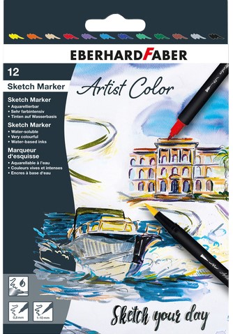 Sketchmarker Eberhard Faber 12st ass 12 Stuk