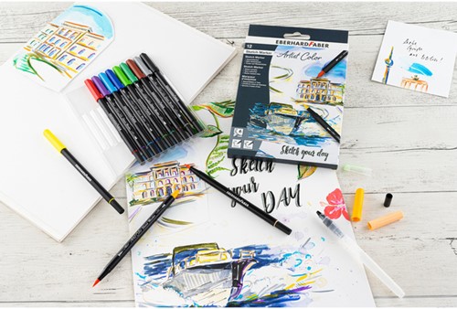 Sketchmarker Eberhard Faber 12st ass 12 Stuk-2