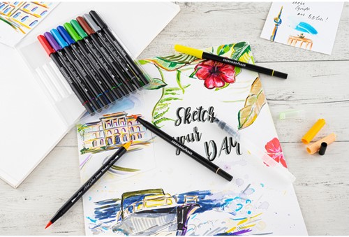 Sketchmarker Eberhard Faber 12st ass 12 Stuk-1