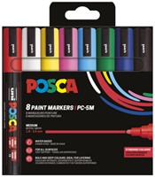 Paintmarker Uni POSCA PC5M M 8st assorti 8 Stuk