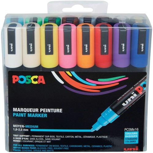 Verfstift Posca PC5M M 16st assorti 16 Stuk