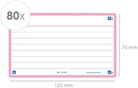 Flashcard Oxf 2.0 75x125mm 80vel 250gr lijn roze 80 Vel-2