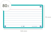 Flashcard Oxf 2.0 75x125mm 80vel 250gr lijn mint 80 Vel-2
