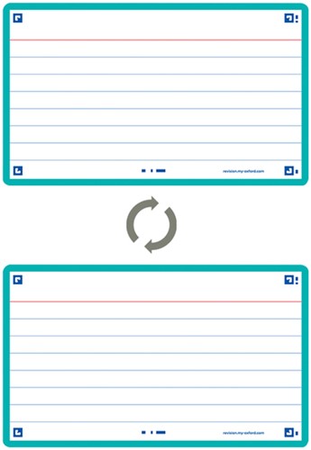 Flashcard Oxf 2.0 75x125mm 80vel 250gr lijn mint 80 Vel-3