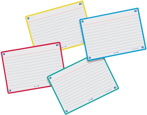 Flashcard Oxf 2.0 75x125mm 80vel 250gr lijn ass 80 Vel-1