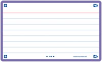 Flashcard Oxf 2.0 75x125mm 80vel 250gr lijn paars 80 Vel