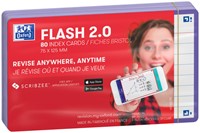 Flashcard Oxf 2.0 75x125mm 80vel 250gr lijn paars 80 Vel-1