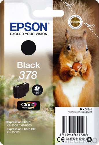 Inktcartridge Epson 378 T3781 zwart 1 Stuk